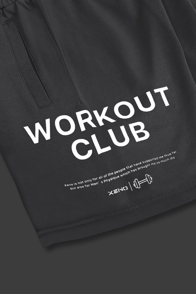 XENO WORKOUT CLUB SWEAT SHORTS BLUE GRAY