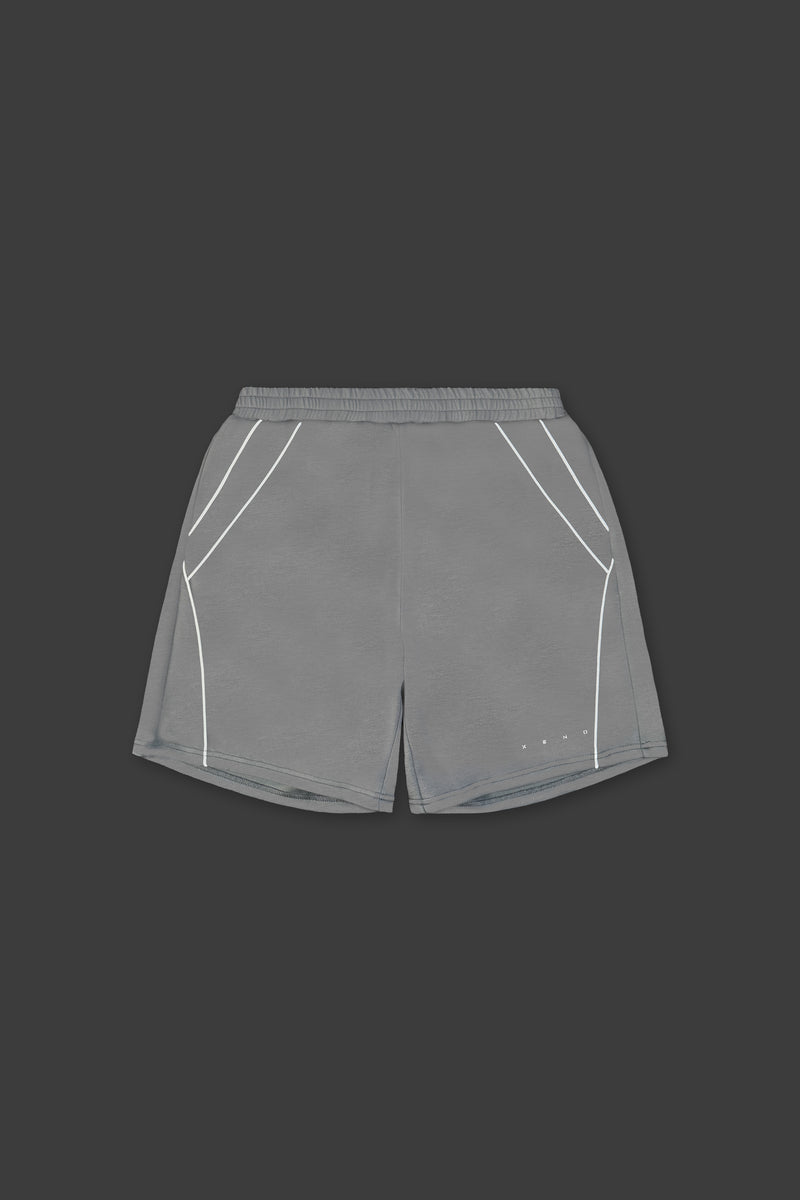 XENO PIPING DOUBLE KNIT SHORTS GRAY