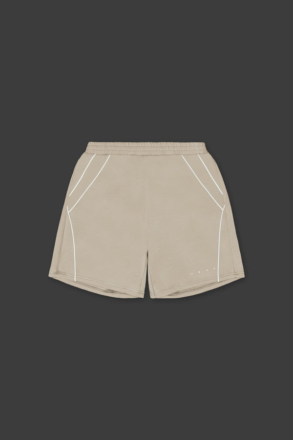 XENO PIPING DOUBLE KNIT SHORTS BEIGE