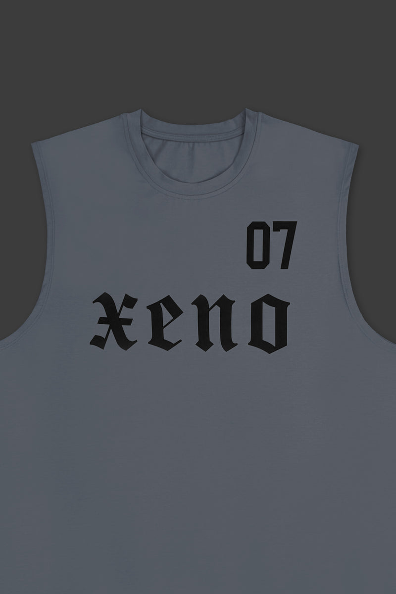 XENO 7TH ANNIV.  SLEEVELESS TEE GRAY