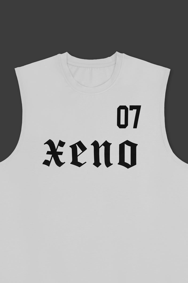 XENO 7TH ANNIV.  SLEEVELESS TEE WHITE