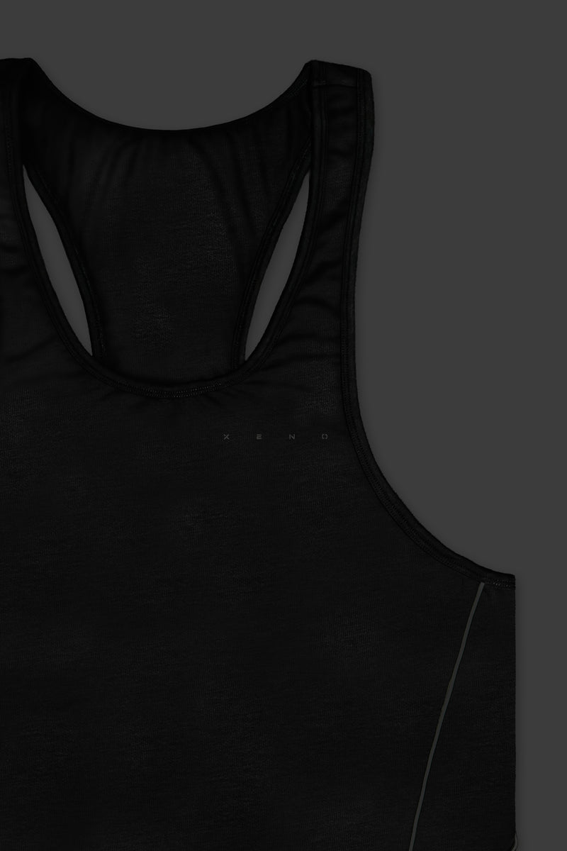 XENO PIPING STRINGER BLACK x BLACK