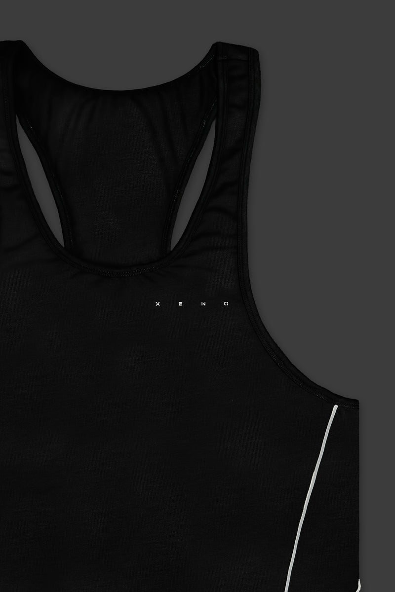XENO PIPING STRINGER BLACK x WHITE