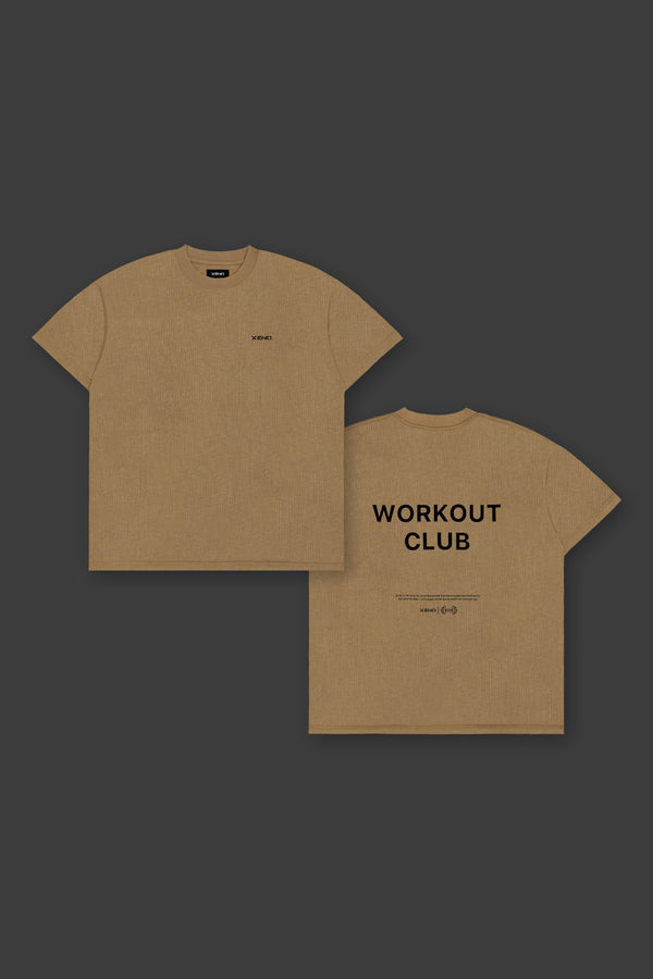 XENO WORKOUT CLUB OVER SIZED T-SHIRT BEIGE