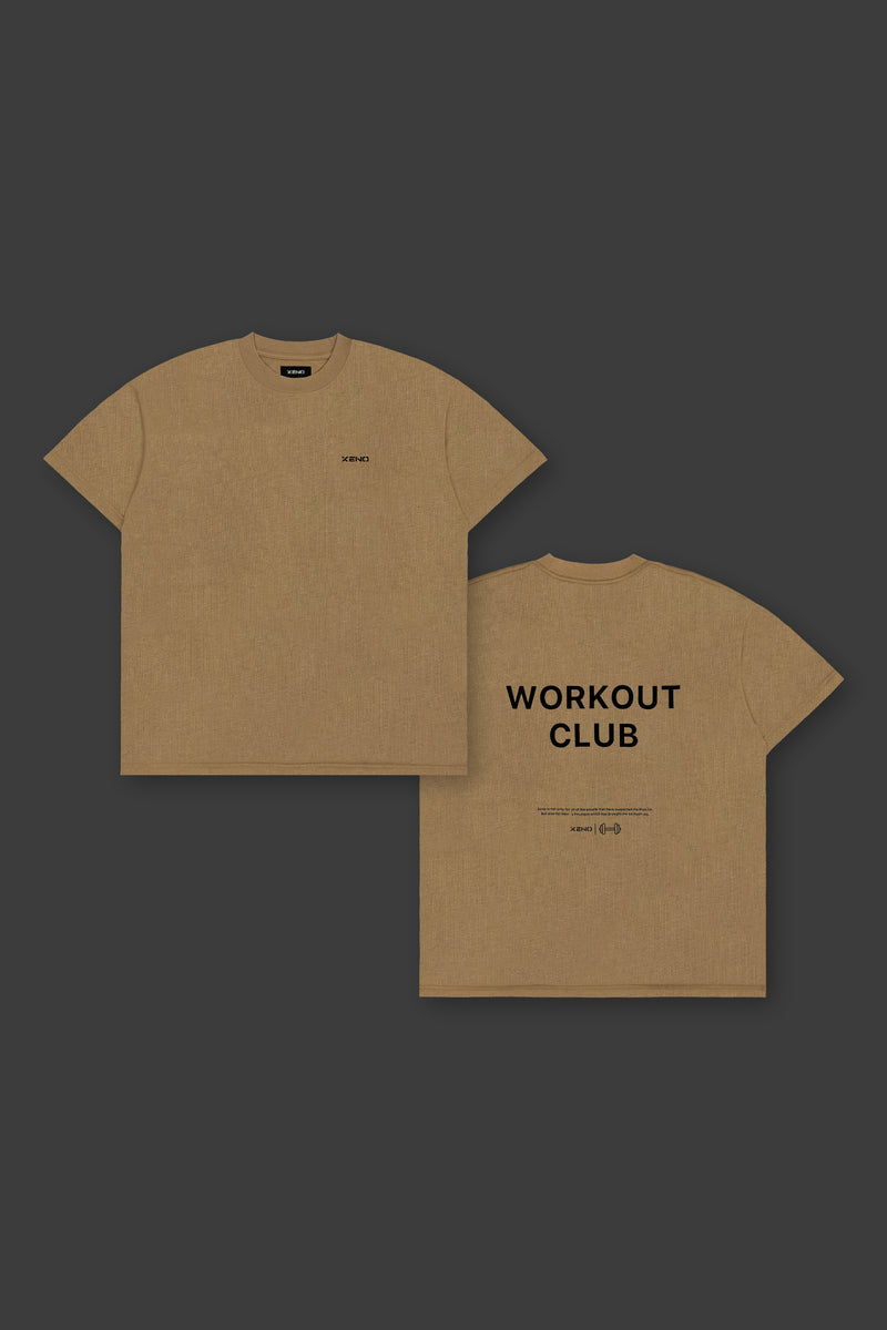XENO WORKOUT CLUB OVER SIZED T-SHIRT BEIGE