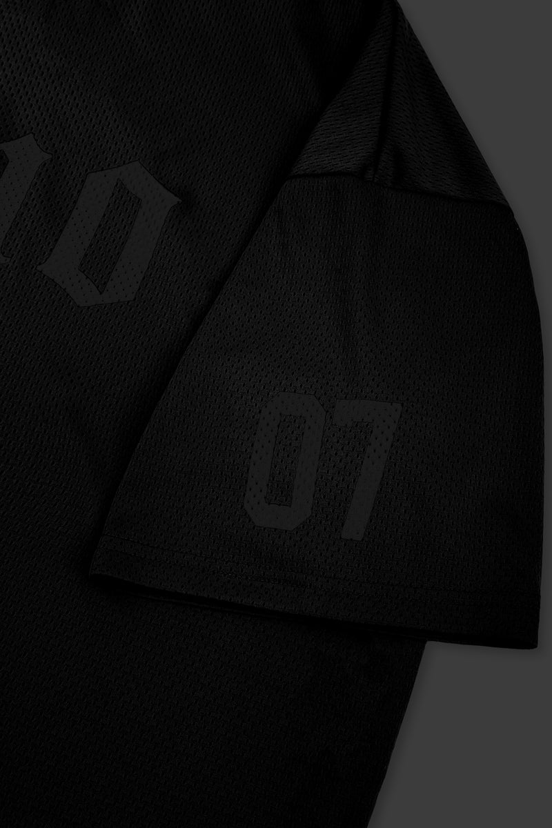 XENO 7TH ANNIV. OVER SIZED MESH T-SHIRT BLACK x BLACK