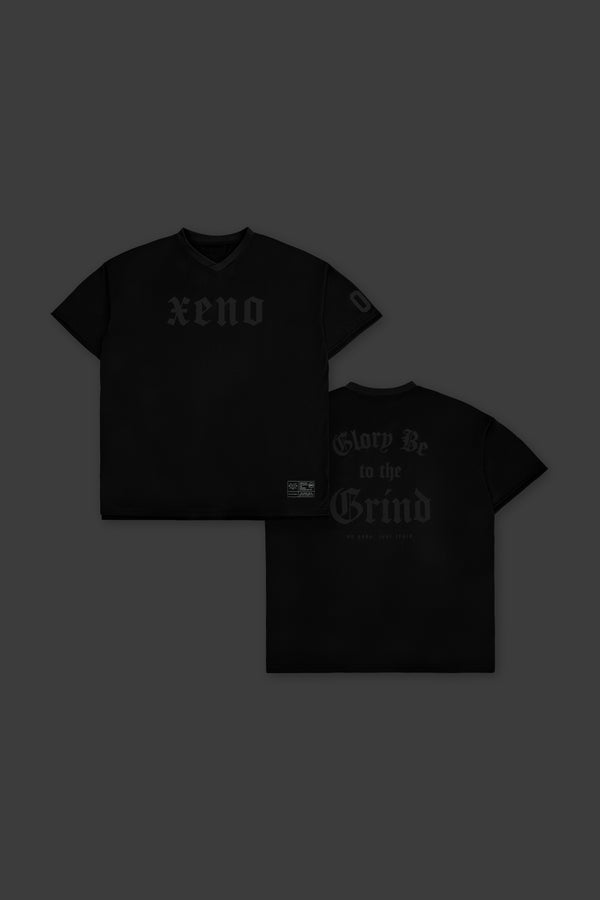 XENO 7TH ANNIV. OVER SIZED MESH T-SHIRT BLACK x BLACK