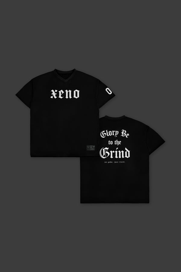 XENO 7TH ANNIV. OVER SIZED MESH T-SHIRT BLACK x WHITE