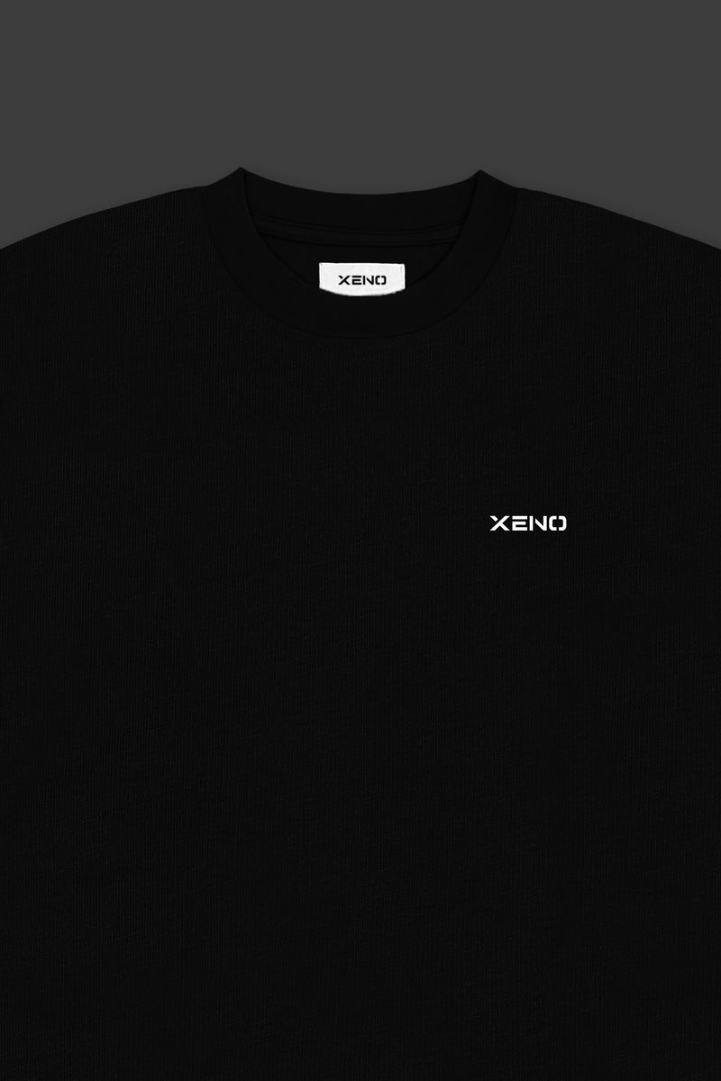 XENO WORKOUT CLUB OVER SIZED T-SHIRT BLACK