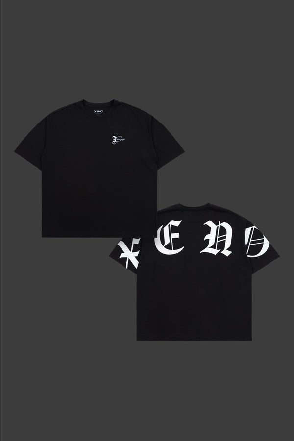 XENO BLACK LETTER T-SHIRT BLACK