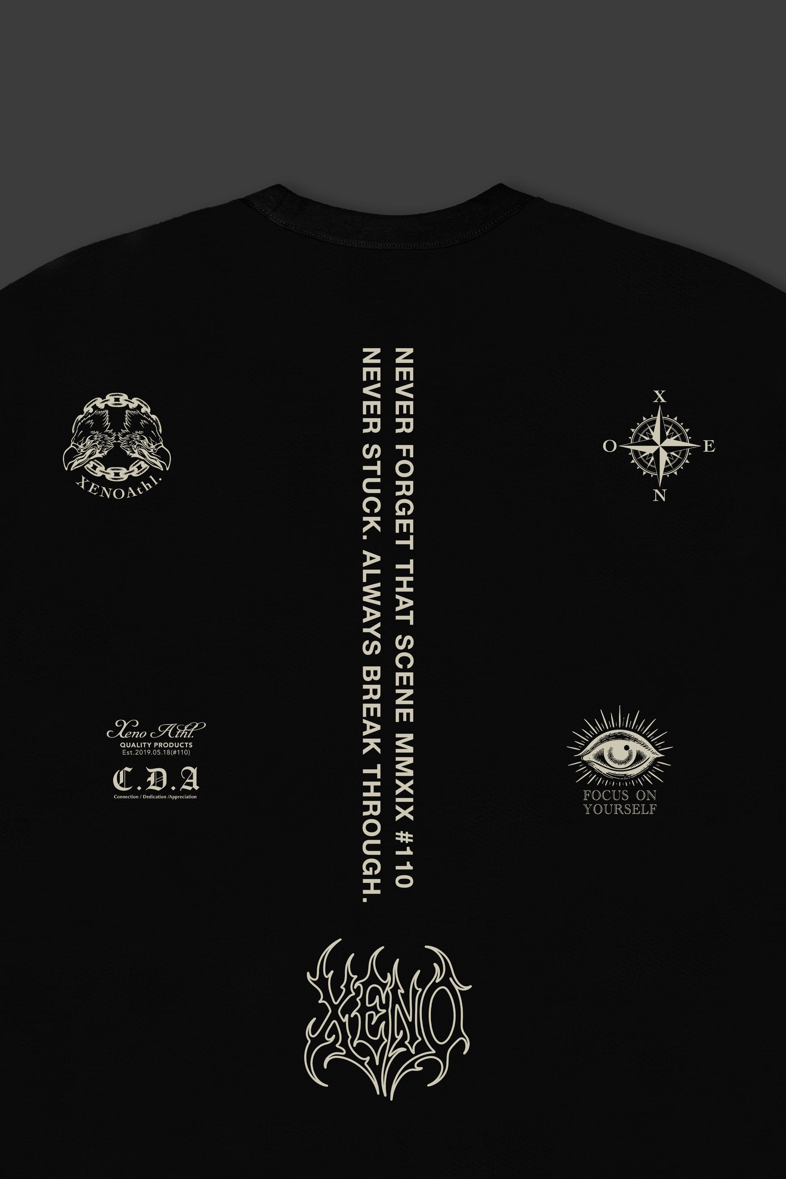 XENO “NFTS” OVERSIZED T-SHIRT BLACK