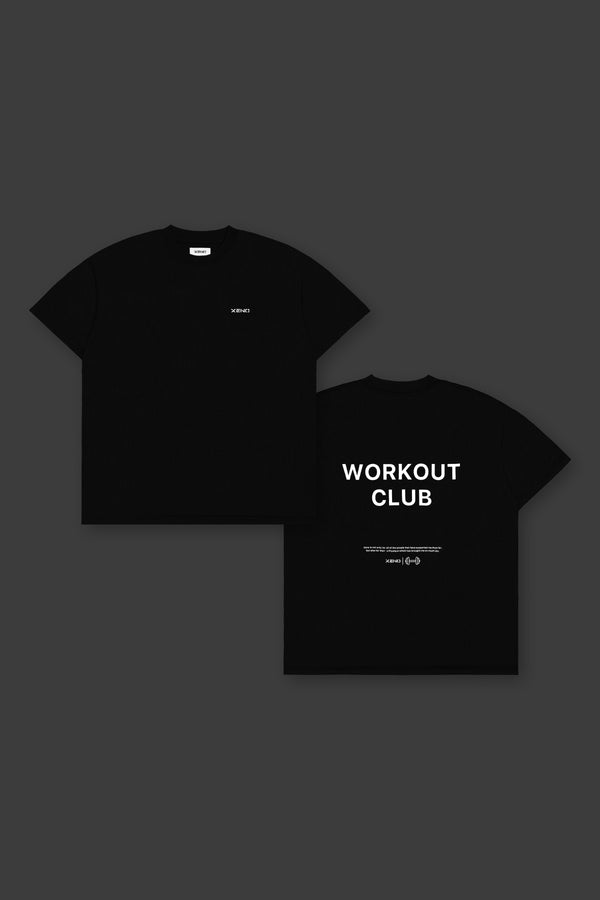 XENO WORKOUT CLUB OVER SIZED T-SHIRT BLACK