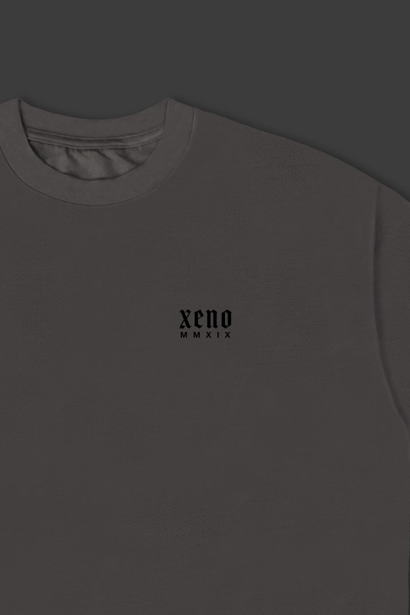 XENO “NFTS” OVERSIZED T-SHIRT CHARCOAL