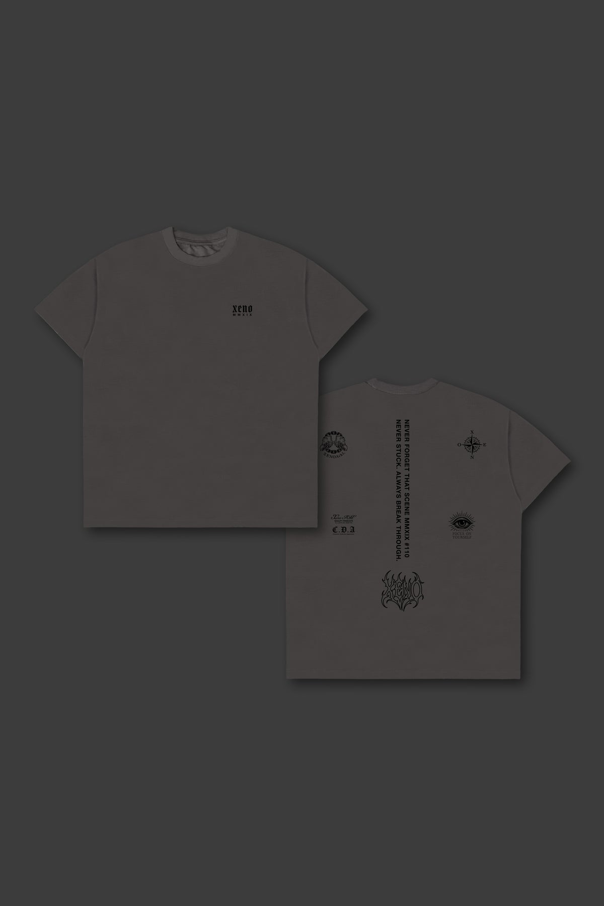 xenoreport tシャツ チャコール　サンウォン着用 xenoreport tシャツ チャコール サンウォン着用 - メルカリ