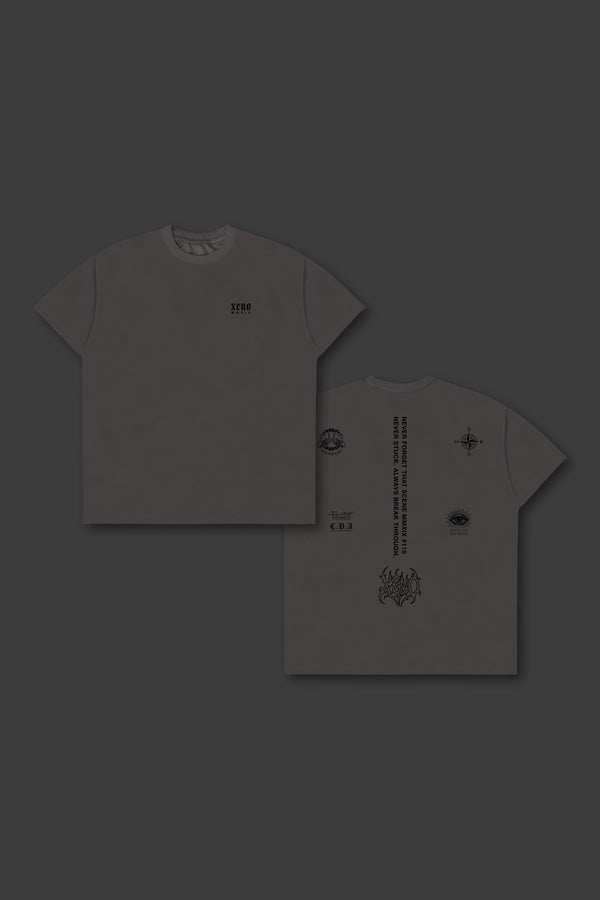 XENO “NFTS” OVERSIZED T-SHIRT CHARCOAL