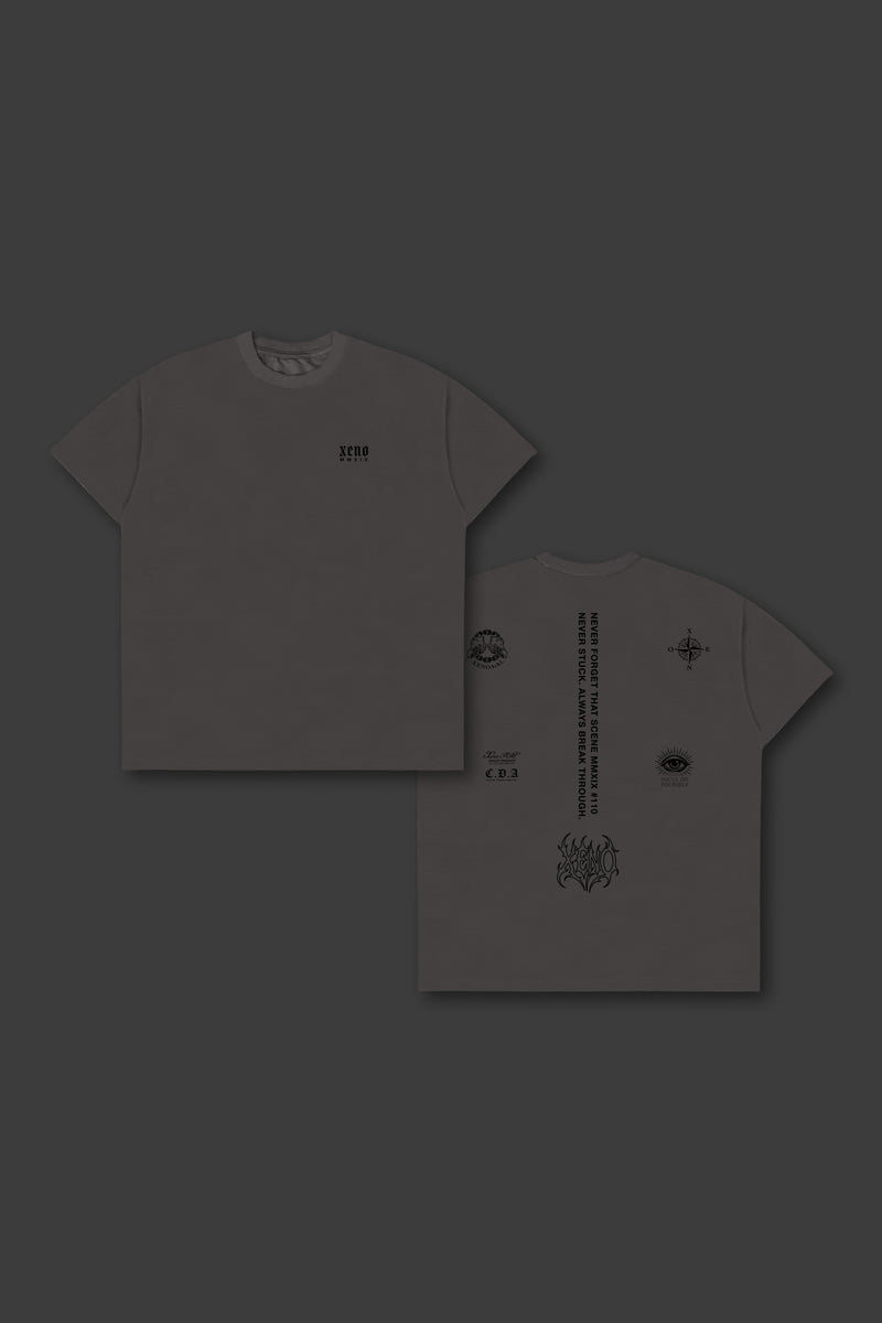 XENO “NFTS” OVERSIZED T-SHIRT CHARCOAL