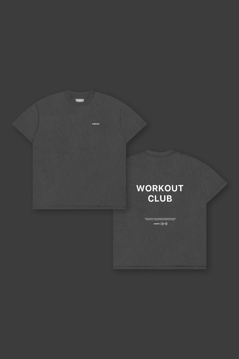 XENO WORKOUT CLUB OVER SIZED T-SHIRT BLUE GRAY
