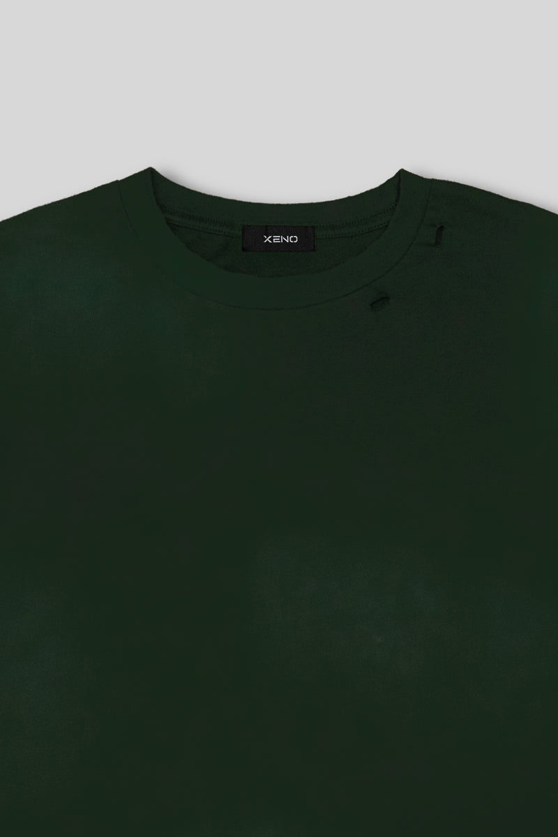 XENO DAMAGE T-SHIRT GREEN