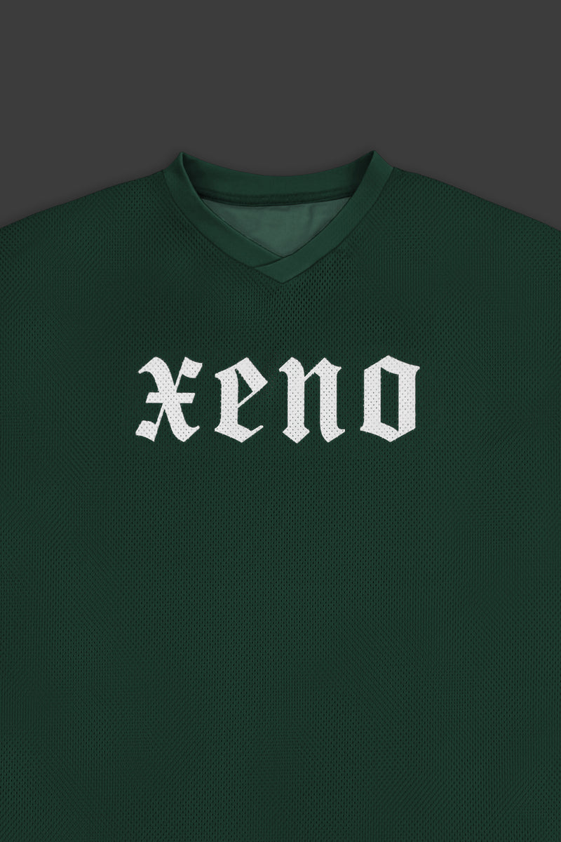 XENO 7TH ANNIV. OVER SIZED MESH T-SHIRT GREEN