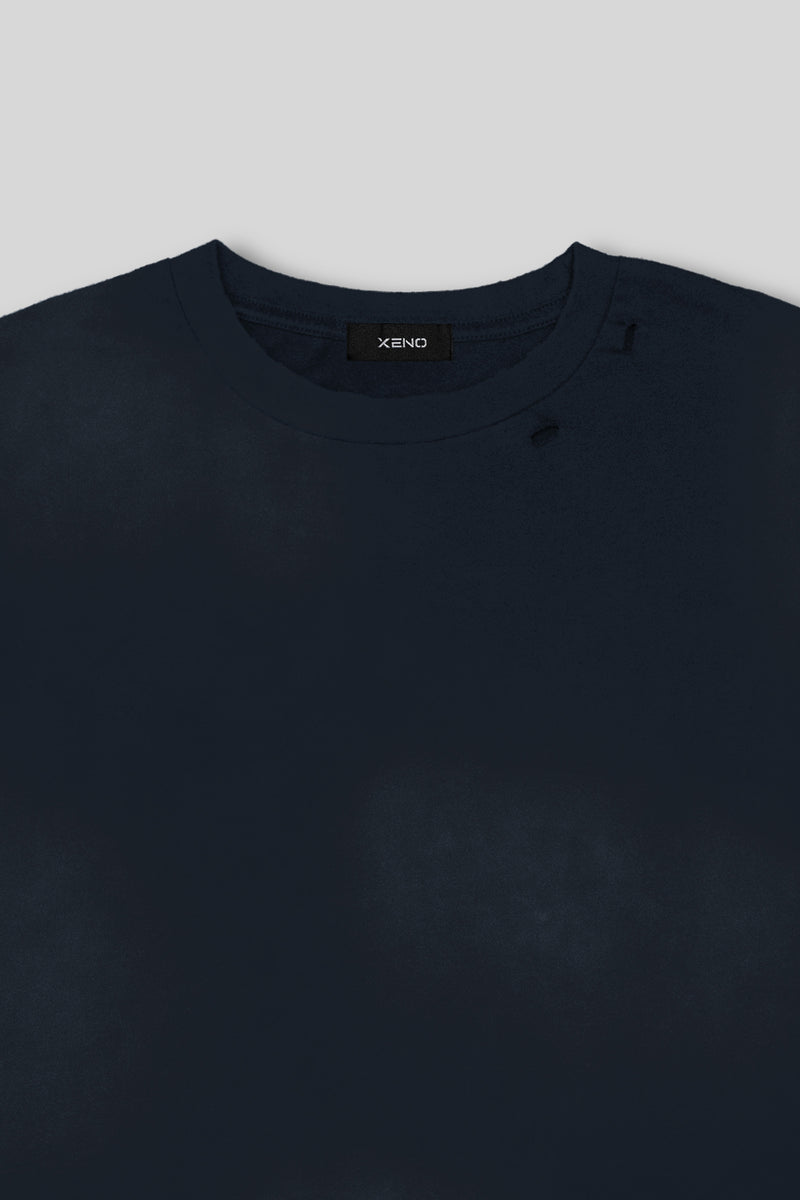 XENO DAMAGE T-SHIRT NAVY