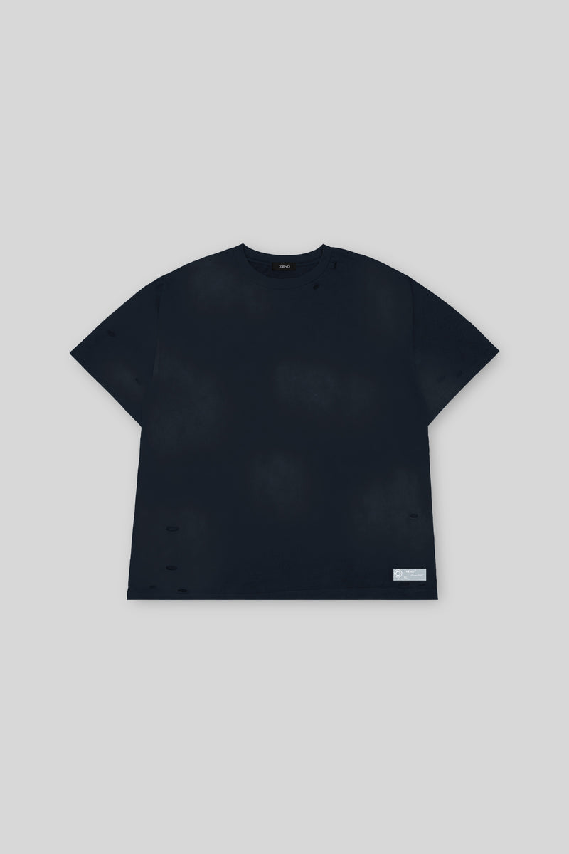 XENO DAMAGE T-SHIRT NAVY