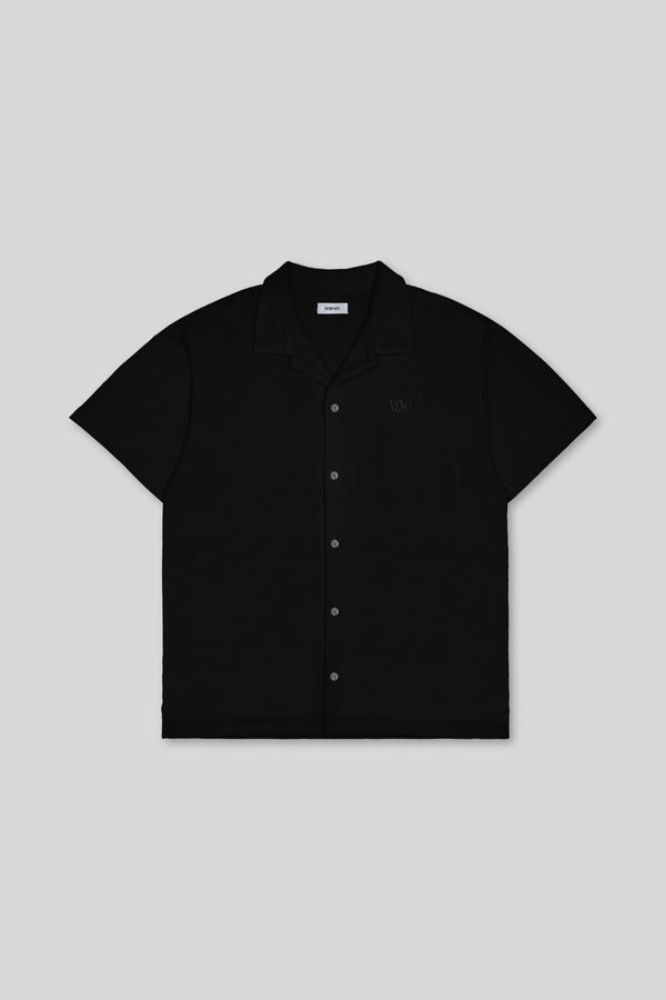 XENO WAFFLE RELAXED SHIRTS BLACK