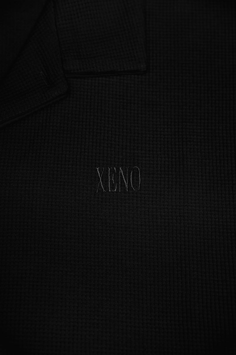 XENO WAFFLE RELAXED SHIRTS BLACK