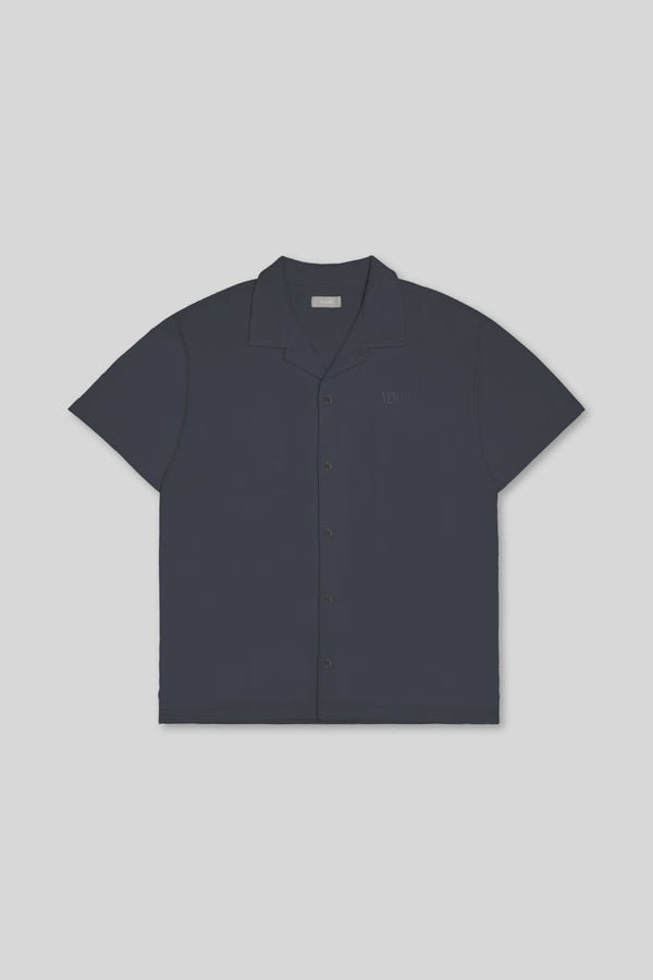 XENO WAFFLE RELAXED SHIRTS BLUE GRAY