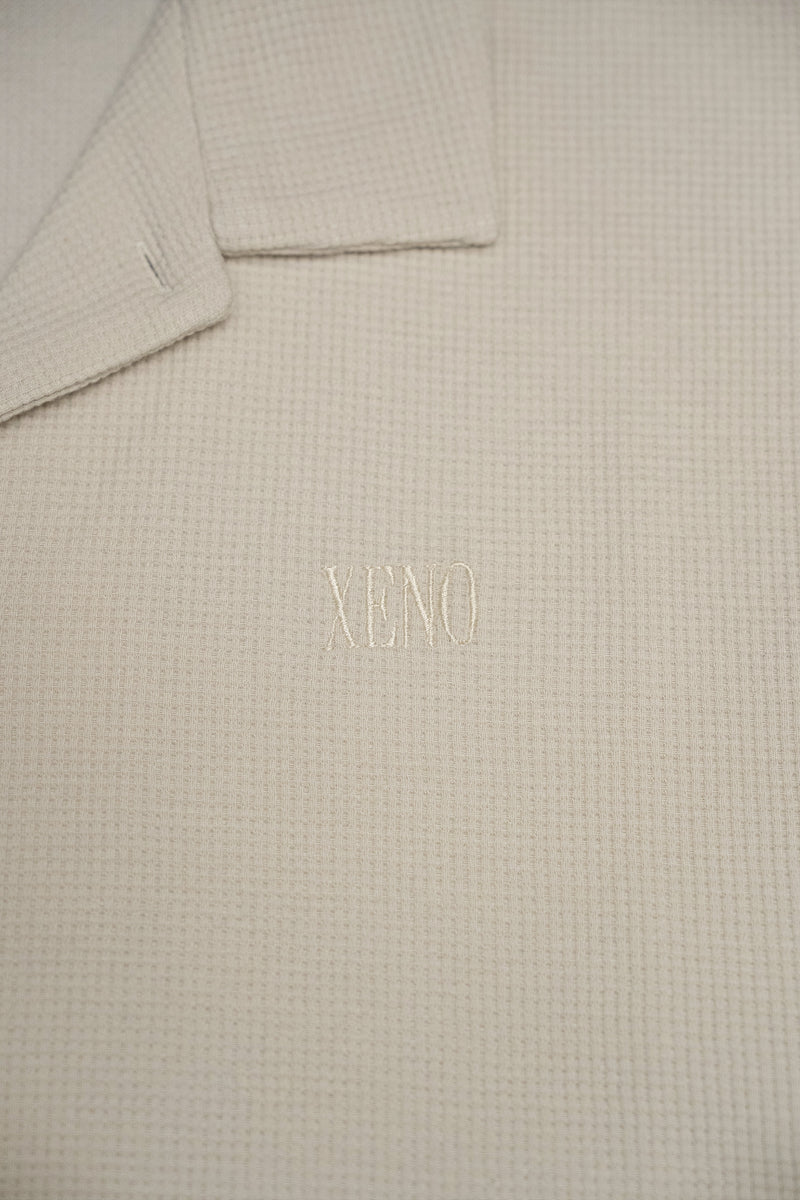 XENO WAFFLE RELAXED SHIRTS WHITE BEIGE