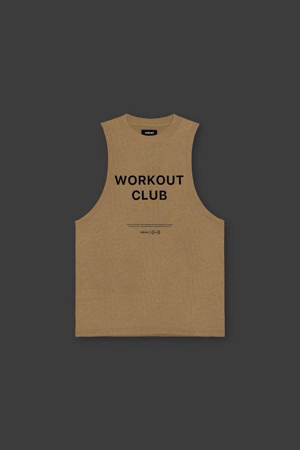 XENO WORKOUT CLUB TANK TOP BEIGE