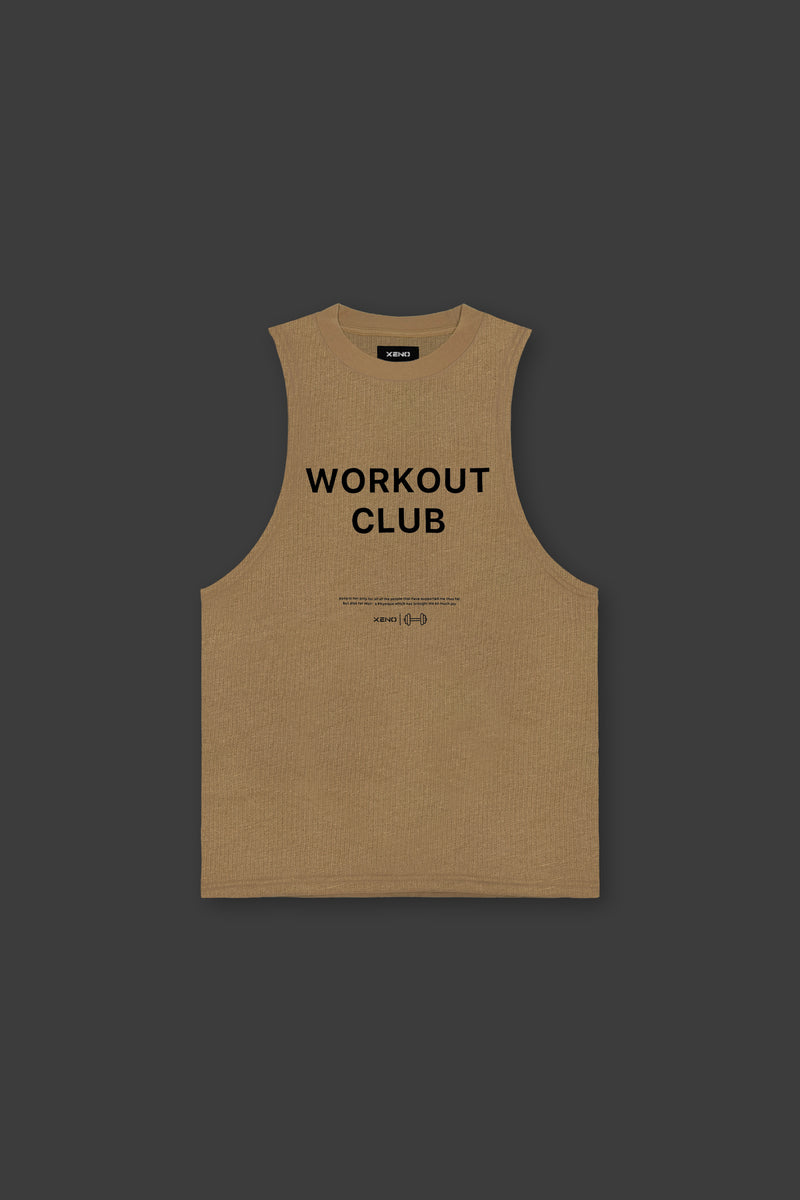 XENO WORKOUT CLUB TANK TOP BEIGE