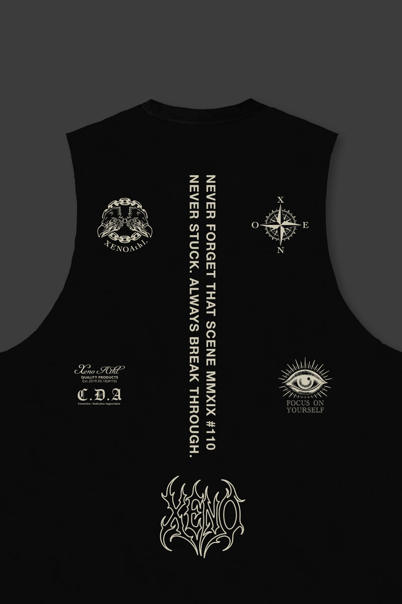 XENO “NFTS”SLEEVELESS TEE BLACK