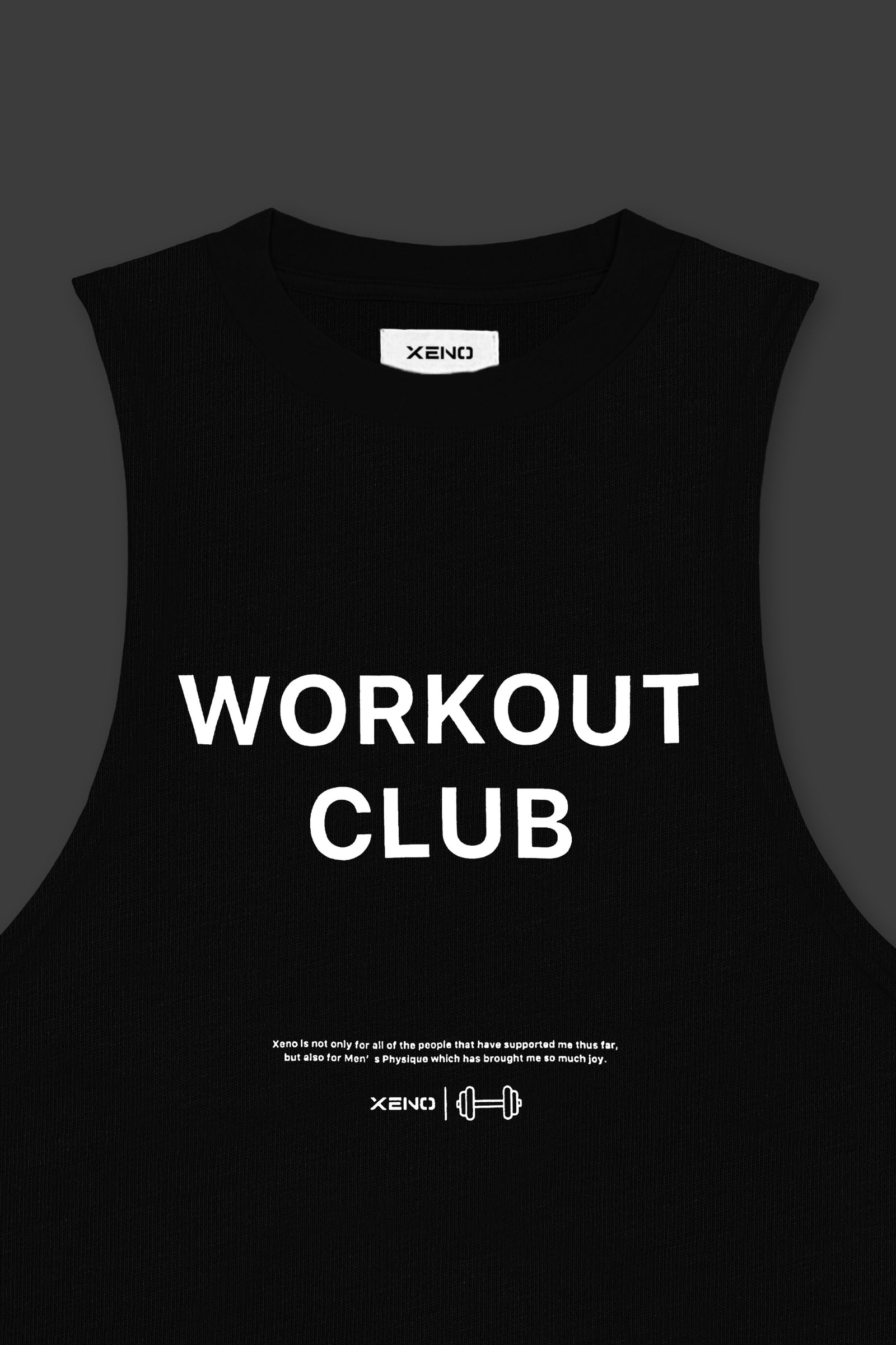 XENO WORKOUT CLUB TANK TOP BLACK