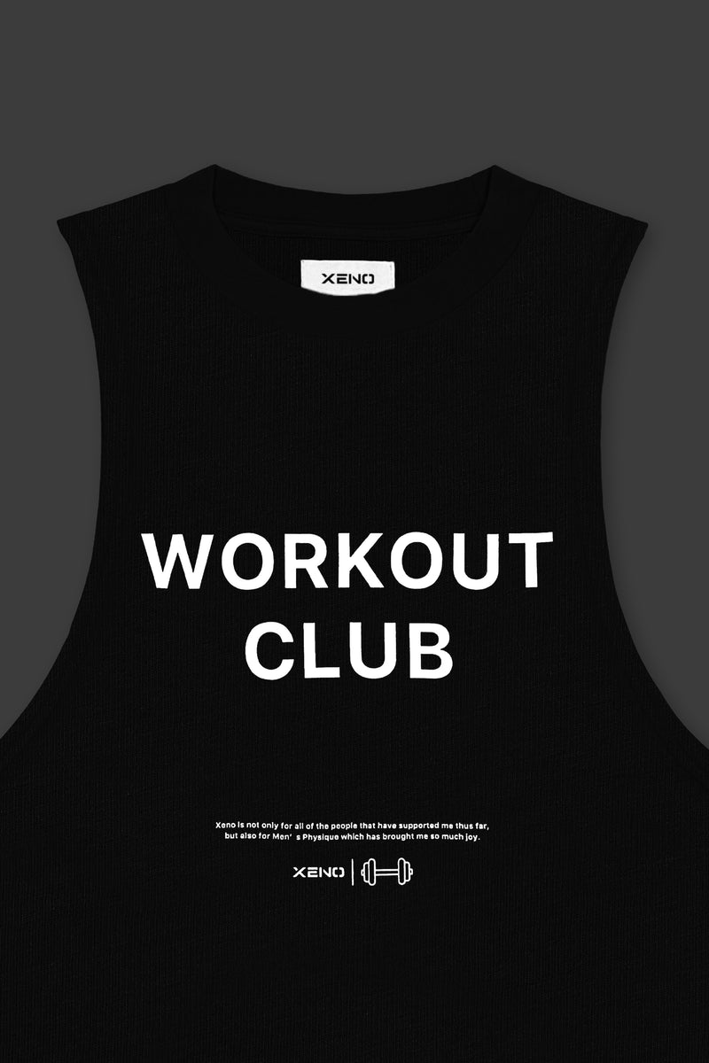 XENO WORKOUT CLUB TANK TOP BLACK
