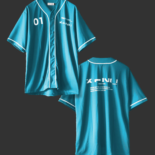 XENO Birth Mesh Baseball Shirt TurquoiseBlue