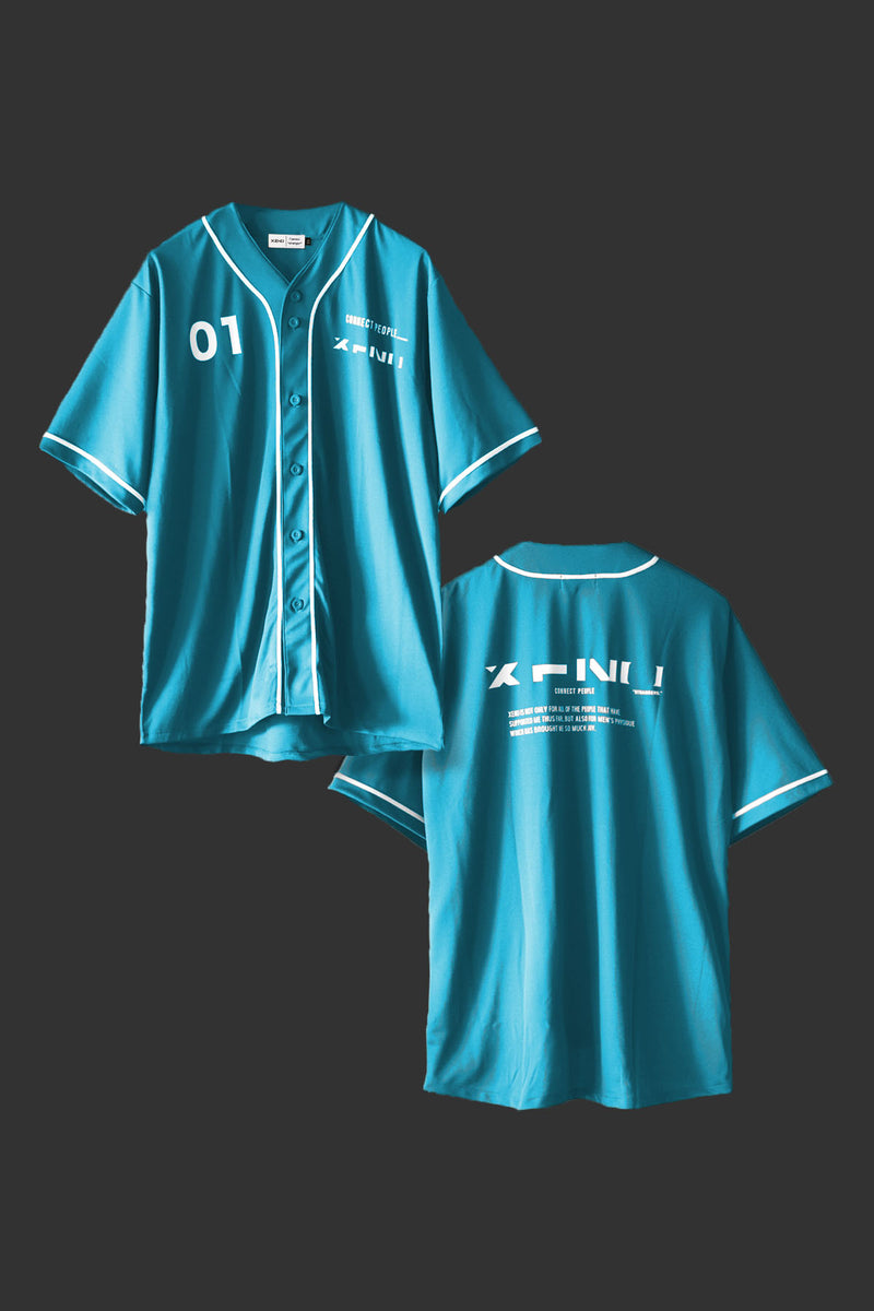 XENO Birth Mesh Baseball Shirt TurquoiseBlue