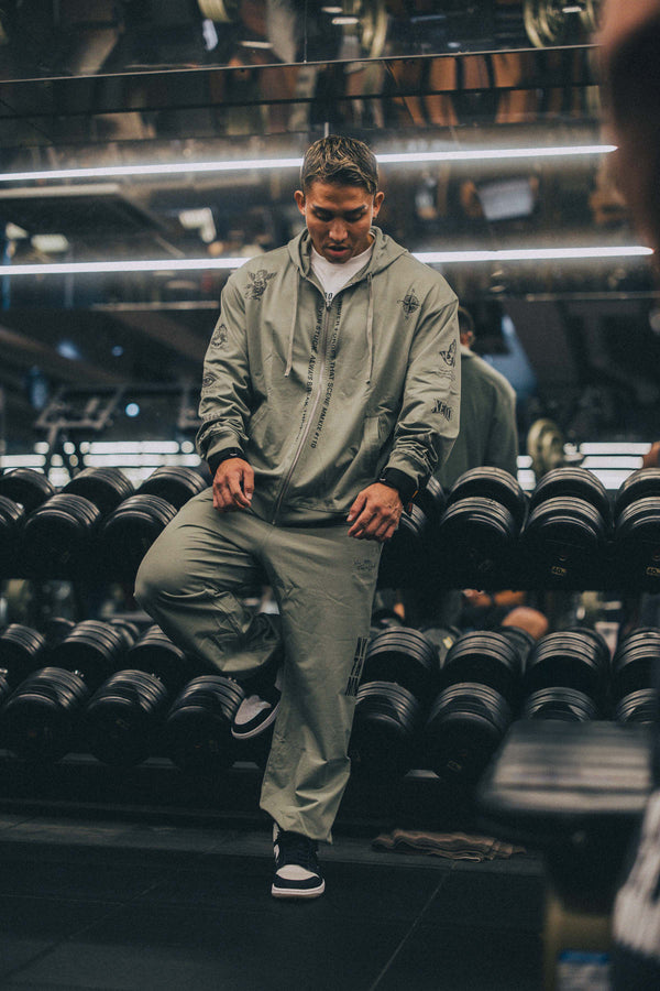 XENO “NFTS” SWEAT PANTS GREEN GRAY