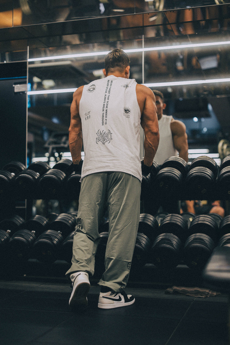 XENO “NFTS” SWEAT PANTS GREEN GRAY