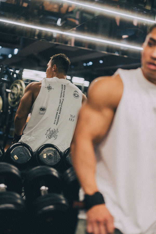 XENO “NFTS”SLEEVELESS TEE WHITE