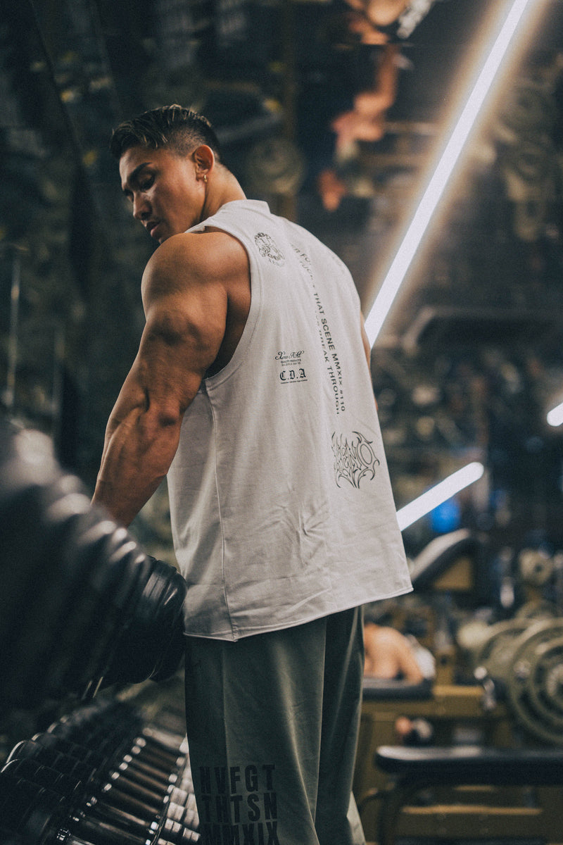 XENO “NFTS”SLEEVELESS TEE WHITE