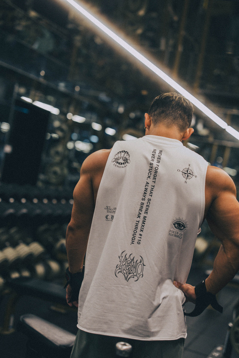 XENO “NFTS”SLEEVELESS TEE WHITE
