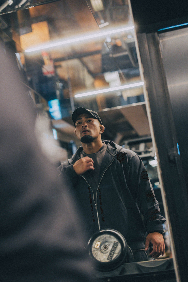 XENO “NFTS” ZIP HOODIE CHARCOAL