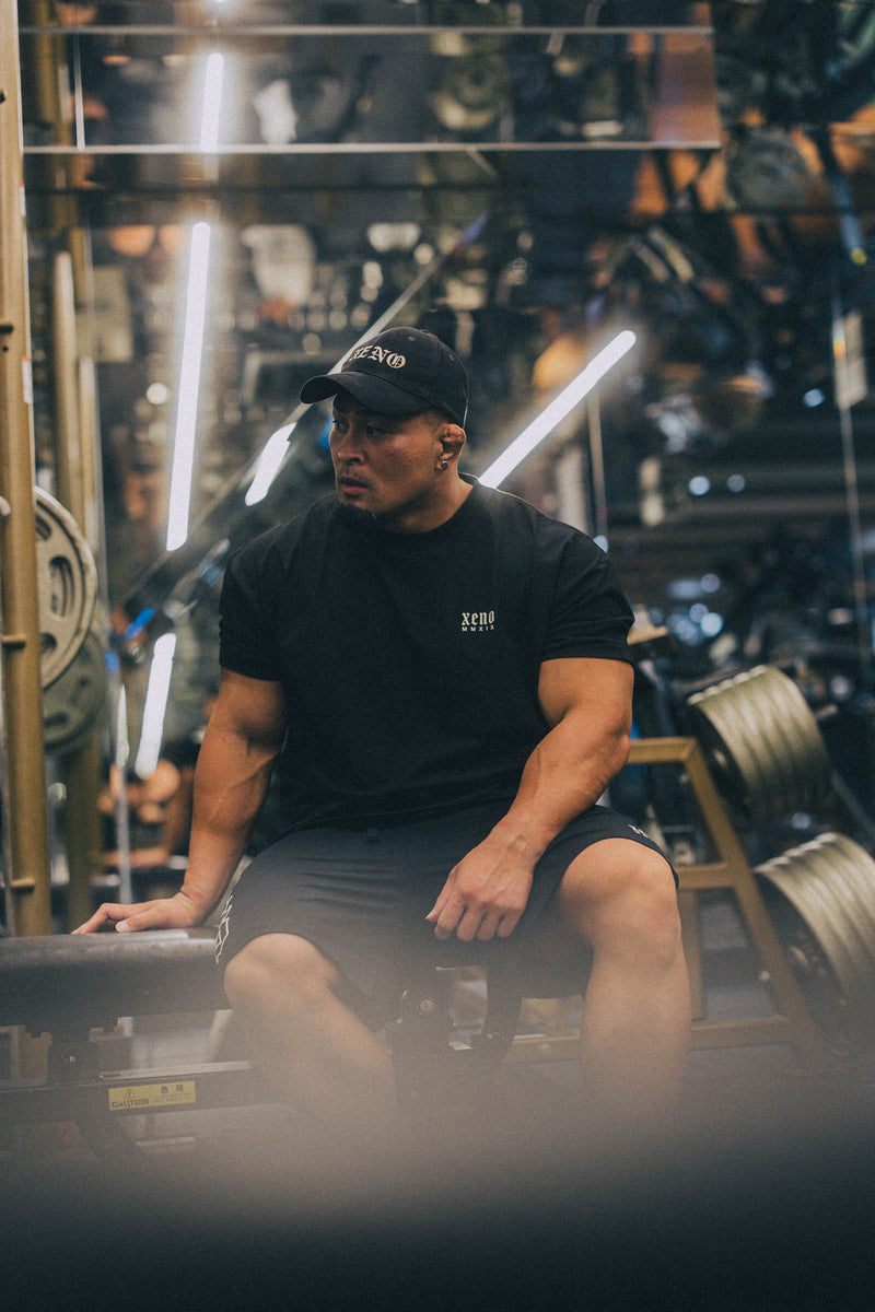 XENO “NFTS” SWEAT SHORTS BLACK