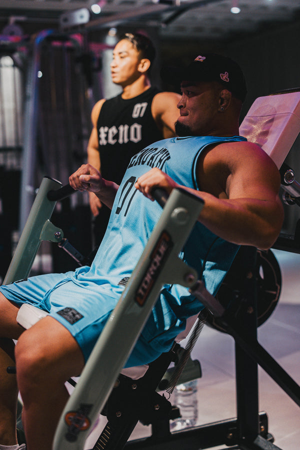 XENO 7TH ANNIV.  MESH SHORTS SAXE
