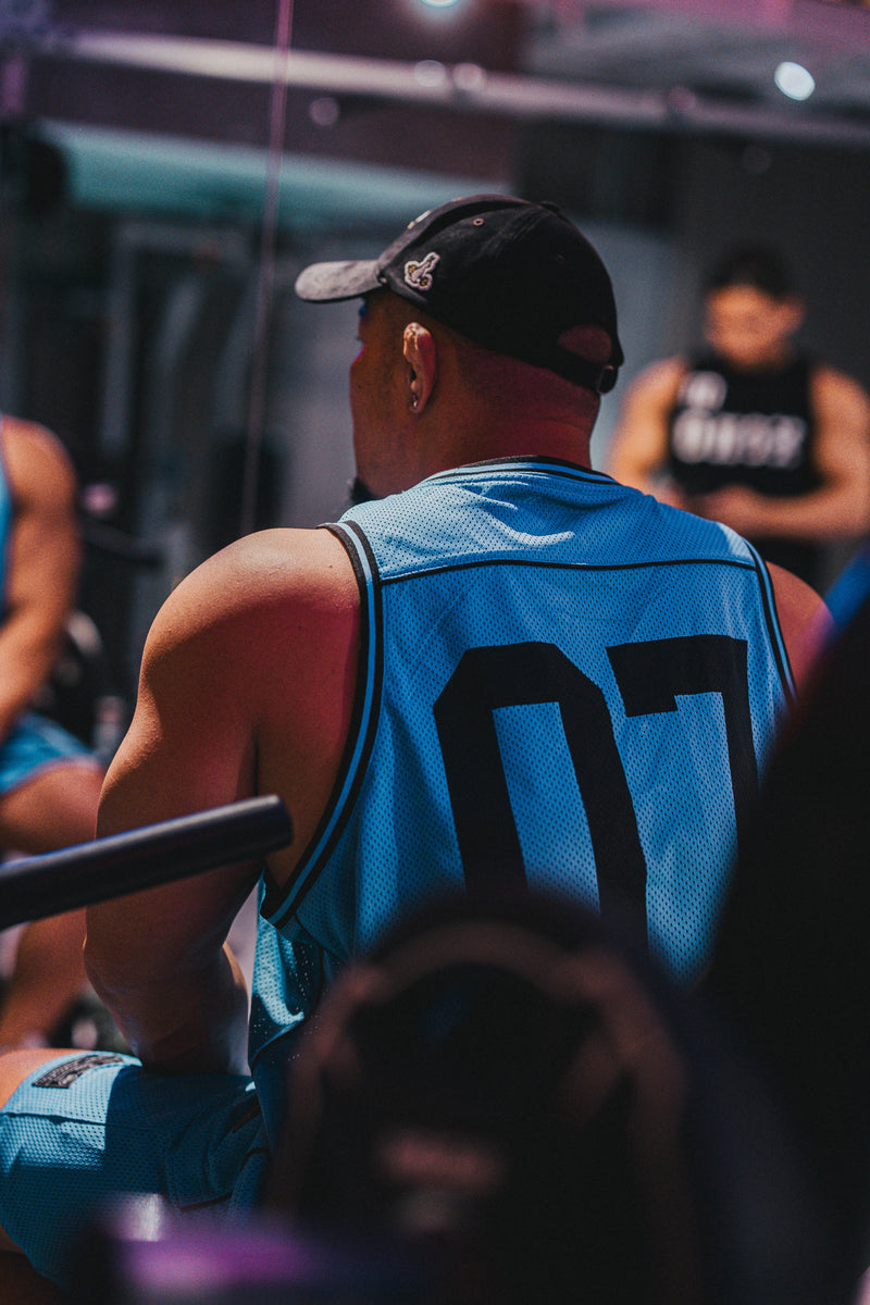 XENO 7TH ANNIV.  MESH TANKTOP SAXE