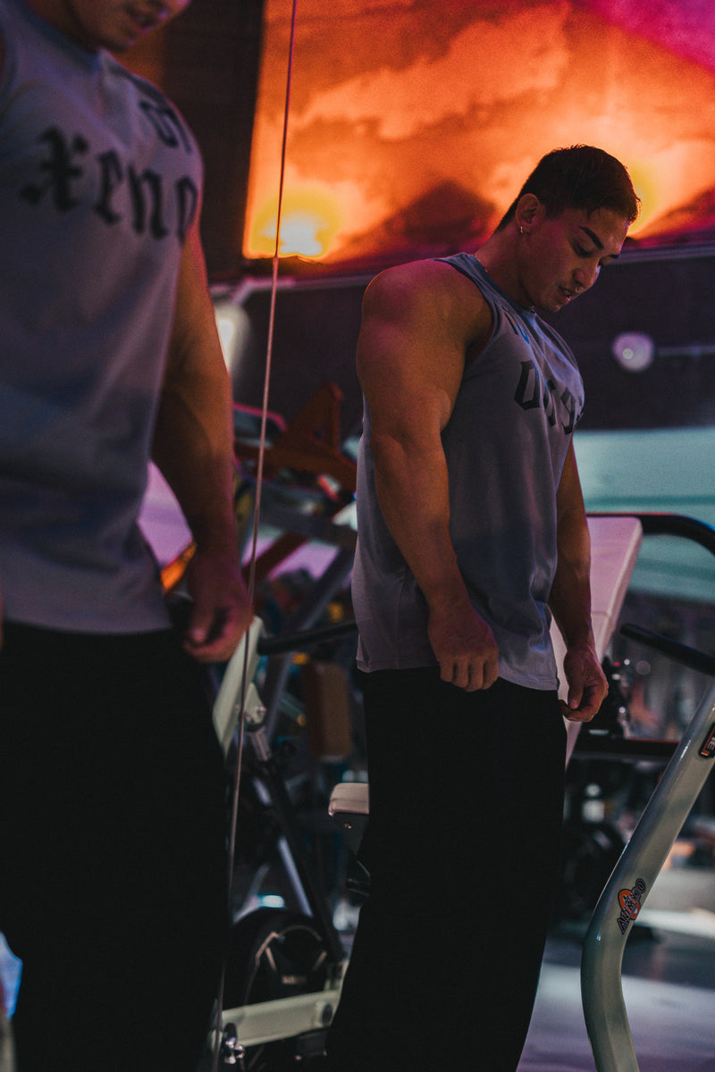 XENO 7TH ANNIV.  SLEEVELESS TEE GRAY