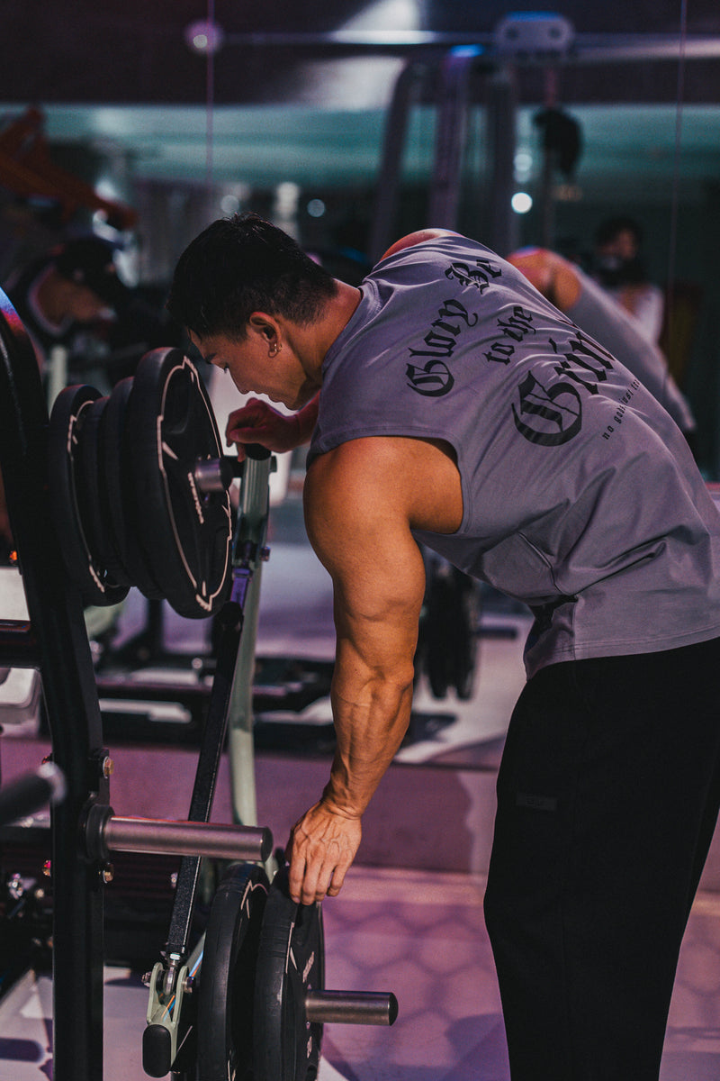 XENO 7TH ANNIV.  SLEEVELESS TEE GRAY