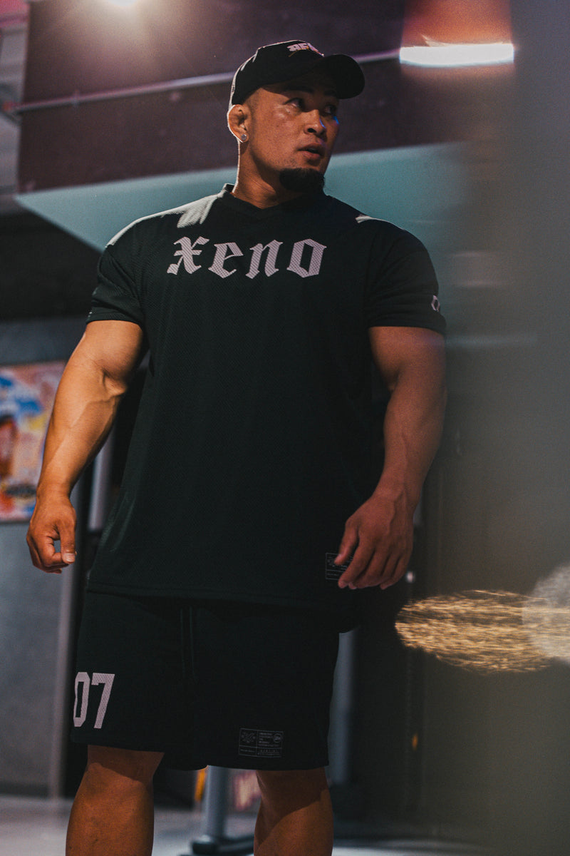 XENO 7TH ANNIV. OVER SIZED MESH T-SHIRT GREEN