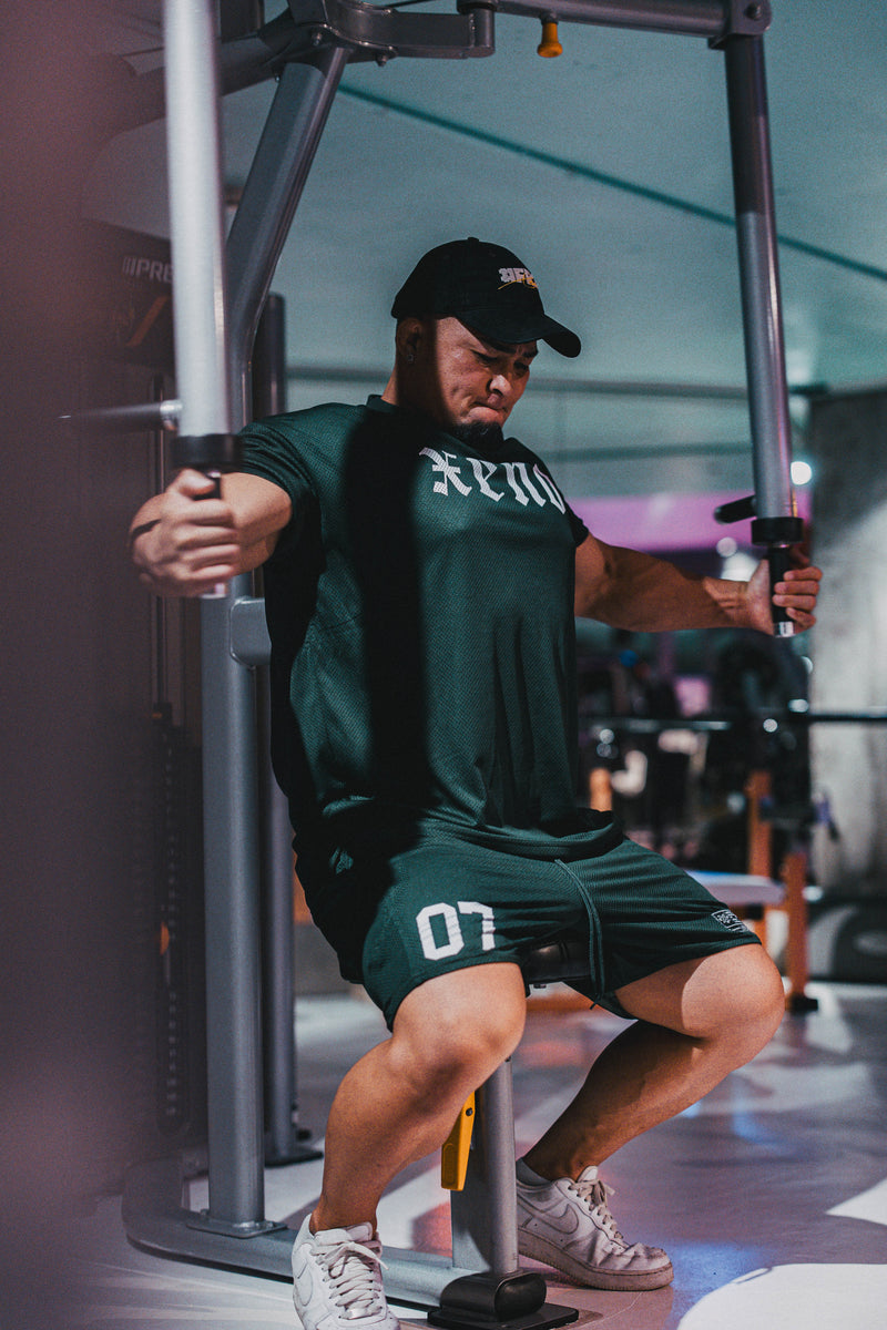 XENO 7TH ANNIV. OVER SIZED MESH T-SHIRT GREEN