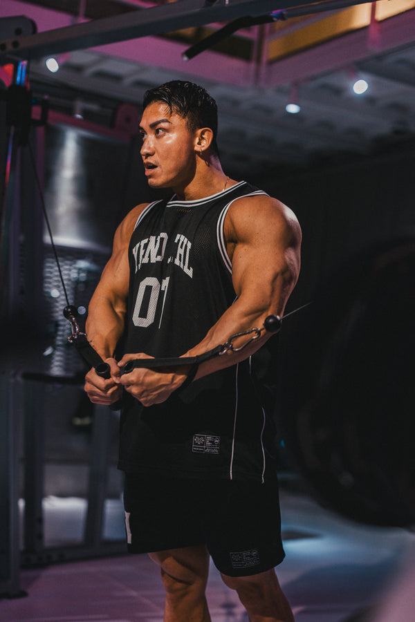 XENO 7TH ANNIV.  MESH SHORTS BLACK